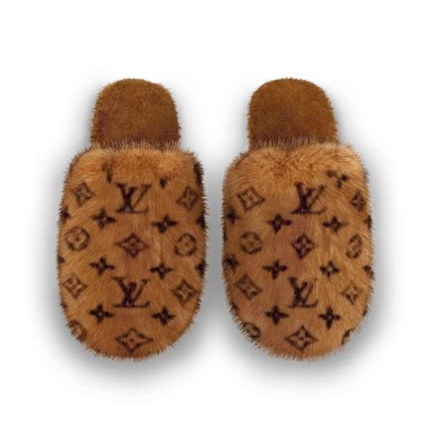 lv fuzzy slippers